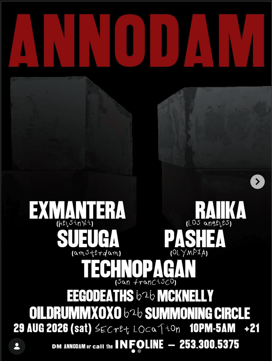 annodam: exmantera, sueuga, raiika, technopagan, pashea poster