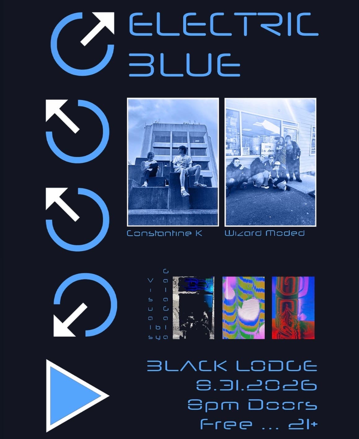 electric blue poster