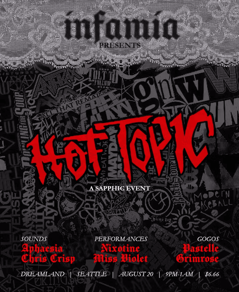 infamia presents: hot topic poster